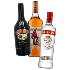 Baileys, Gordon's, Smirnoff of Captain Morgan